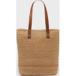 Answear Lab torebka kolor beżowy. Brązowe shopper bag Answear Lab, bez wzorów, na ramię, bez dodatków. W wyprzedaży za 104.99 zł.
