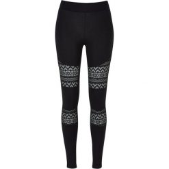 Legginsy Damskie Z Szydełkową Koronkową Wstawką. Czarne legginsy Urban Classics, bez wzorów, z koronki, sportowe. Za 121.99 zł.
