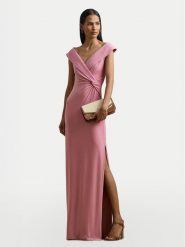 LAUREN RALPH LAUREN Sukienka wieczorowa 253863940023 Różowy Slim Fit. Czerwone sukienki Lauren Ralph Lauren, bez wzorów, z syntetyku, wizytowe, bez kołnierzyka, bez ramiączek. Za 1,009.00 zł.