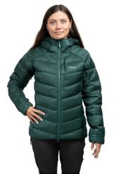 Kurtka puchowa damska Glaceon Pro. Zielone kurtki RAB, s, bez wzorów, z materiału, bez kaptura. Za 1,259.99 zł.
