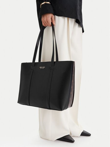 Nine West Torebka CEO-Orvia-LDA8458 Czarny. Czarne shopper bag Nine West, bez wzorów, z materiału, bez dodatków. Za 219.99 zł.