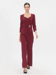 Rinascimento Kombinezon CFC0116137003 Bordowy Regular Fit. Czerwone sukienki Rinascimento, xl, bez wzorów, z syntetyku, bez kołnierzyka, bez ramiączek. Za 829.99 zł.