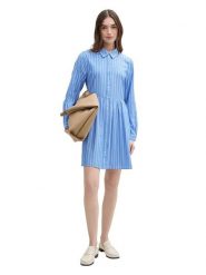 TOM TAILOR Denim Sukienka w kolorze niebieskim rozmiar: M. Niebieskie sukienki TOM TAILOR DENIM, m, bez wzorów, z denimu, bez kołnierzyka, bez ramiączek, mini, rozkloszowane. Za 92.42 zł.