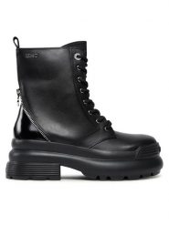 Liu Jo Botki Amy 17 SF3101 P0102 Czarny. Czarne botki Liu Jo, bez wzorów, ze skóry, bez obcasa, na płaskiej podeszwie, bez zapięcia. Za 719.99 zł.