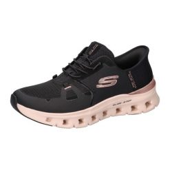 Buty sportowe damskie Skechers Glide step Pro radiant Stride. Czarne buty sportowe lifestyle Skechers, bez wzorów, sportowe, bez zapięcia. Za 690.00 zł.
