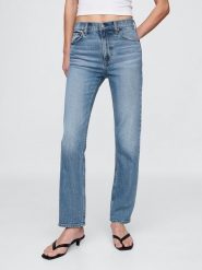 GAP Dżinsy - Straight fit - w kolorze błękitnym rozmiar: W30. Niebieskie jeansy GAP, bez wzorów, klasyczne, z podwyższonym stanem. Za 179.95 zł.