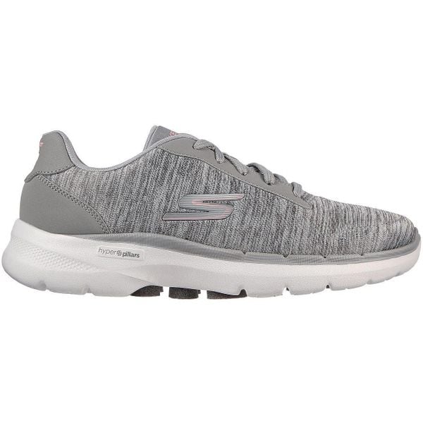 Buty sportowe damskie Skechers Go Walk 6 Magic Me. Szare buty sportowe lifestyle Skechers, bez wzorów, sportowe, bez zapięcia. Za 390.00 zł.