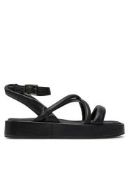Clarks Sandały Alda Cross 26176254 Czarny. Czarne sandały Clarks, bez wzorów, ze skóry, bez obcasa, na płaskiej podeszwie, bez zapięcia. Za 499.99 zł.