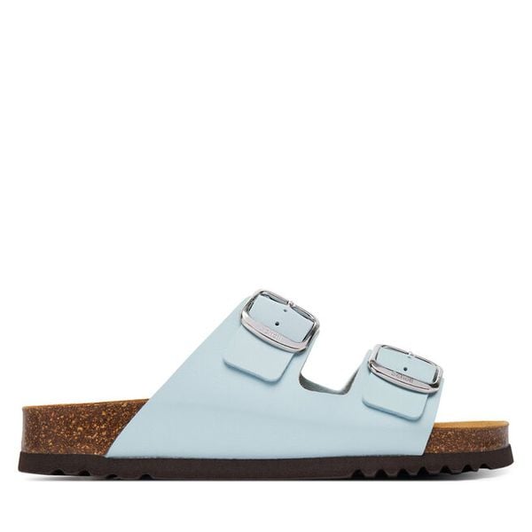 Klapki Scholl. Niebieskie klapki Scholl, bez wzorów, bez obcasa, bez zapięcia. Za 294.99 zł.