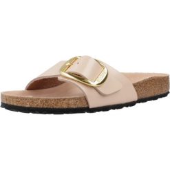 Kapcie Birkenstock Madrid Bb Damskie. Brązowe kapcie Birkenstock, bez wzorów, z materiału. Za 667.85 zł.