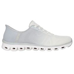 Buty Skechers Slip-ins Glide-Step - Excite 104566-GRY szare. Szare buty treningowe bez wzorów, z meshu, bez zapięcia, trekkingowe. Za 613.11 zł.