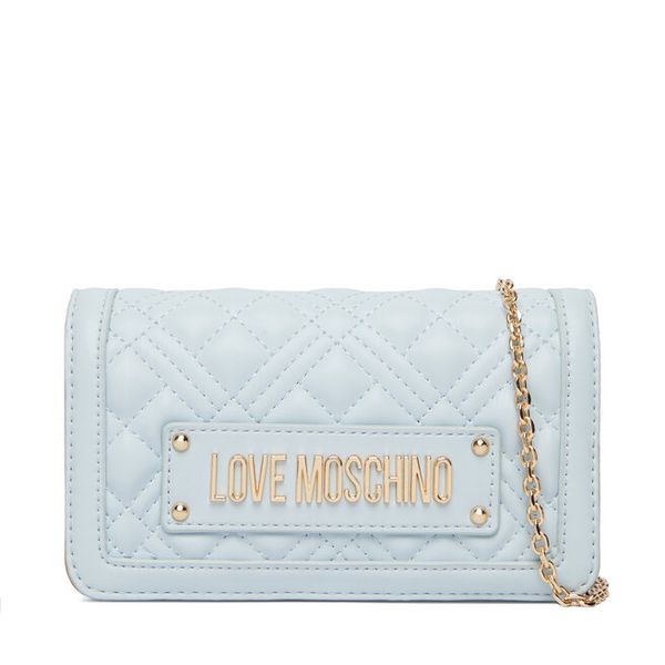 Torebka LOVE MOSCHINO. Niebieskie kopertówki Love Moschino, bez wzorów, wizytowe, bez dodatków. Za 435.99 zł.