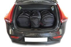 Torby Do Bagażnika Volvo V40 Hatchback 2012-2019 3Szt Kjust. Czarne torby podróżne KJUST, bez wzorów, z kauczuku. Za 925.00 zł.