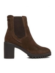 Lasocki Botki CEO-WI23-LUM-03 Brązowy. Brązowe botki Lasocki, bez wzorów, ze skóry, bez obcasa, na słupku, bez zapięcia. Za 179.99 zł.