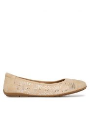 Caprice Baleriny 9-22101-46 Beżowy. Brązowe baleriny Caprice, bez wzorów, ze skóry, bez obcasa, bez zapięcia. Za 237.99 zł.