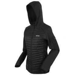 Kurtka hybrydowa damska Regatta Newhill Hybrid. Czarne kurtki Regatta, bez wzorów, bez kaptura. Za 129.99 zł.