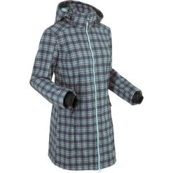 Długa kurtka softshell z polarem barankiem bonprix morski pastelowy - szary w kratę. Kurtki marki bonprix. Za 139.99 zł.