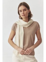 TATUUM Szal w kolorze kremowym - 185 x 79 cm rozmiar: onesize. Brązowe szaliki i kominy Tatuum, bez wzorów, z materiału. Za 52.99 zł.