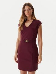Guess Sukienka koktajlowa W5BK21 KCMU2 Czerwony Slim Fit. Czerwone sukienki Guess, l, z aplikacjami, z wiskozy, wizytowe, bez kołnierzyka, bez ramiączek. Za 429.99 zł.