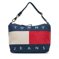 Torebka Tommy Jeans. Niebieskie torebki klasyczne Tommy Jeans, bez wzorów, z denimu, klasyczne, bez dodatków. Za 379.99 zł.