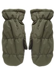 MOSS COPENHAGEN Rękawiczki "Pavinaria" w kolorze khaki rozmiar: onesize. Brązowe rękawiczki Moss Copenhagen, bez wzorów, ze skóry. Za 113.90 zł.