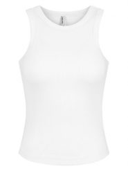 Sublevel Top w kolorze białym rozmiar: L. Białe topy Sublevel, l, bez wzorów, prążkowane, bez kołnierzyka, bez ramiączek. Za 39.99 zł.