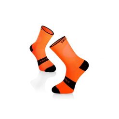 Skarpety rowerowe SKARPETKI ROWEROWE LEKKIE Fluo Orange. Pomarańczowe skarpetki TRY TO FLY, bez wzorów. W wyprzedaży za 58.09 zł.
