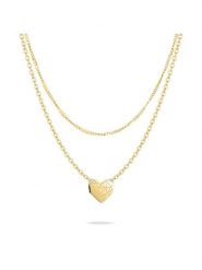 Liebeskind Pozłacany naszyjnik - dł. 46 cm rozmiar: onesize. Żółte naszyjniki Liebeskind, z materiału, pozłacane. Za 165.99 zł.