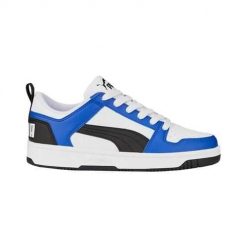 Buty do chodzenia damskie Puma Rebound Layup Lo Sl Jr. Białe buty do biegania Puma, bez wzorów, z materiału, bez zapięcia, do biegania. W wyprzedaży za 189.00 zł.