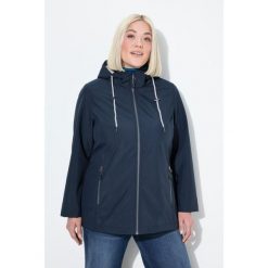 Damskie Kurtka softshell HYPRAR hydrofobowa kieszenie na zamek. Niebieskie kurtki przejściowe sportowe Ulla Popken, plus size, bez wzorów, z elastanu, bez kaptura, trekkingowe. Za 479.99 zł.
