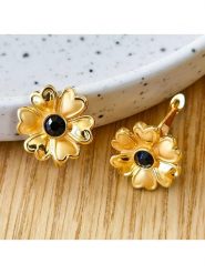 LA CHIQUITA Pozłacane kolczyki z kryształami rozmiar: onesize. Czarne kolczyki LA CHIQUITA, z kryształem, pozłacane. Za 113.63 zł.