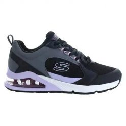 Buty do chodzenia damskie Skechers Uno. Czarne buty treningowe Skechers, bez wzorów, z materiału, bez zapięcia, trekkingowe. Za 456.00 zł.