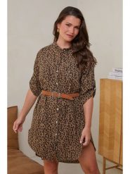 Curvy Lady Tunika w kolorze brązowym rozmiar: 48/50. Brązowe tuniki Curvy Lady, bez wzorów, z bawełny, klasyczne, bez kołnierzyka, bez ramiączek. Za 110.04 zł.