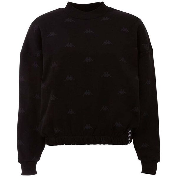 Bluza damska Kappa Ignara czarna. Czarne bluzy Kappa, m, bez wzorów, z bawełny, bez kaptura. Za 76.00 zł.
