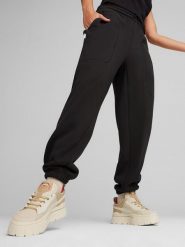 Puma Spodnie dresowe "Infuse" w kolorze czarnym rozmiar: M. Czarne spodnie dresowe Puma, bez wzorów, z dresówki. Za 148.26 zł.