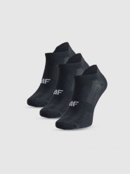 4F Skarpetki treningowe przed kostkę (3-pack) damskie - czarne 35-38. Czarne skarpetki 4f, bez wzorów, na fitness i siłownię. Za 49.99 zł.