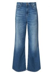 Guess Jeansy W6YA82 D1331 Niebieski Wide Leg. Niebieskie jeansy Guess, z aplikacjami, z bawełny. Za 614.99 zł.
