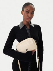 PINKO Torebka Carrie Camera Bag Classic Al 25-26 PLTT 104336 A2JC Kremowy. Białe listonoszki Pinko, bez wzorów, ze skóry, bez dodatków. Za 777.99 zł.
