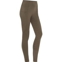 Damskie legginsy jeździeckie z pełną przyczepnością Equipage Kendra. Brązowe legginsy EQUIPAGE, bez wzorów, z elastanu, eleganckie. Za 283.00 zł.