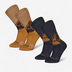 Skarpety turystyczne SH500 Mid. Skarpetki QUECHUA, bez wzorów, z poliamidu. Za 69.99 zł.