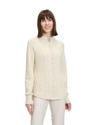 Betty Barclay Sweter w kolorze kremowym rozmiar: 44. Brązowe swetry Betty Barclay, bez wzorów, ze splotem, bez ramiączek. Za 130.99 zł.