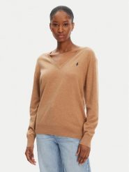 Polo Ralph Lauren Sweter 211972105003 Beżowy Straight Fit. Brązowe swetry Polo Ralph Lauren, xxs, bez wzorów, z bawełny, bez ramiączek. Za 739.99 zł.