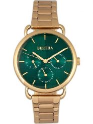 Bertha Zegarek kwarcowy "Gwen" w kolorze złoto-zielonym rozmiar: onesize. Zielone, analogowe zegarki Bertha, ze stali. Za 313.32 zł.