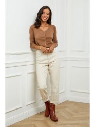 Soft Cashmere Kardigan w kolorze jasnobrązowym rozmiar: 34/36. Brązowe swetry Soft Cashmere, bez wzorów, z kaszmiru, klasyczne, bez ramiączek. Za 79.03 zł.