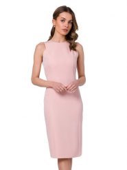 Stylove Sukienka w kolorze jasnoróżowym rozmiar: M. Różowe sukienki Stylove, m, bez wzorów, bez kołnierzyka, bez ramiączek, midi. Za 275.95 zł.