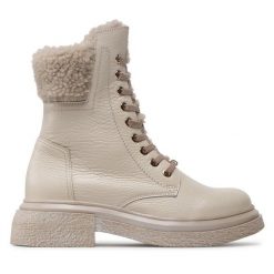 Botki Rage Age. Brązowe botki Rage Age, bez wzorów, bez obcasa, na płaskiej podeszwie, bez zapięcia. Za 499.99 zł.