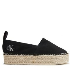 Espadryle Calvin Klein Jeans. Czarne espadryle Calvin Klein Jeans, bez wzorów, z jeansu, bez obcasa. Za 199.99 zł.