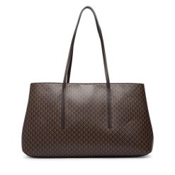 Torebka Calvin Klein. Brązowe torebki klasyczne Calvin Klein, bez wzorów, klasyczne, bez dodatków. Za 649.99 zł.
