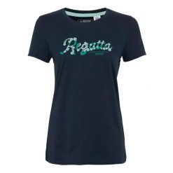 T-shirt Damski Kwiaty Rozciągliwa Fingal. Niebieskie t-shirty Regatta, bez wzorów, casualowe, bez kołnierzyka, bez ramiączek. Za 40.99 zł.