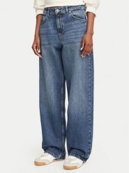 HUGO Jeansy Leni 50564951 Granatowy Relaxed Fit. Niebieskie jeansy Hugo, bez wzorów, z bawełny. Za 384.99 zł.